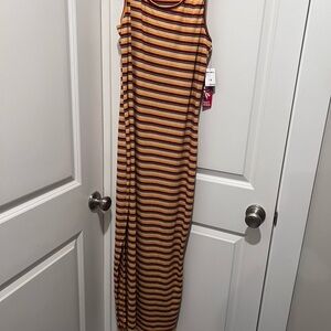 Striped Sleeveless Maxi Dress